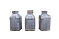 3 old milk churns Royalty Free Stock Photo