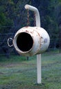 Old milk container used or converted to a mail box-rural Victoria