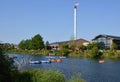 Old Mill District in Summer at the Deschutes River in the City of Bend, Oregon Royalty Free Stock Photo