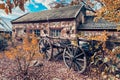 Old Mill Hotel cart in the town of Hahndorf during autumn season Royalty Free Stock Photo