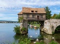 The Old mill on the Vernon broken bridge - Vernon, Normandy, France Royalty Free Stock Photo