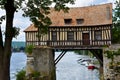 Old mill on the medieval bridge in Vernon Royalty Free Stock Photo