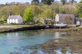 Old mill and traditional Welsh house