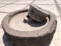 An old mill wheel as an exhibit Royalty Free Stock Photo