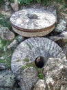 Old millstones. Royalty Free Stock Photo