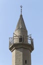 Old minaret of mosque against a bright blue sky,Islamic Cairo, Egypt Royalty Free Stock Photo