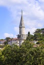 Old minaret of mosque,Istanbul,Turkey. Royalty Free Stock Photo