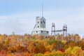 Old Mine Shaft House in Fall Foliage Royalty Free Stock Photo