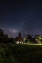 The old Mine Shaft under the Milky Way Night Sky