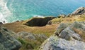 Old mine works Zennor Head Cornwall England near St Ives Royalty Free Stock Photo