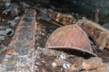 Old miner helmet Royalty Free Stock Photo