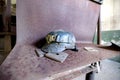 Old miner`s helmet Royalty Free Stock Photo