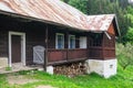 Old miner`s log house at Moce Royalty Free Stock Photo