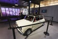 Old Mini Cooper in the exibition Royalty Free Stock Photo