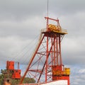 Old mining machinery in the town of real del monte, in hidalgo I