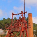 Old mining machinery in the town of real del monte, in hidalgo III