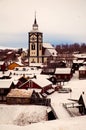 Old mining town of Roros early winter Royalty Free Stock Photo