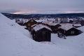 Old mining town of Roros early winter