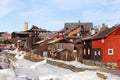 The old mining town Roros in Norway Royalty Free Stock Photo