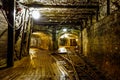 Vintage mining tunnel Royalty Free Stock Photo