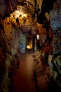 Old mining tunnel. Tin mine Mauritius. Royalty Free Stock Photo