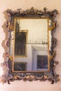 Old mirror in Ducal Palace Museum in Mantua