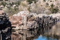 Old Mission Dam in San Diego Rear and Closeup View Royalty Free Stock Photo