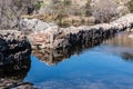 Old Mission Dam Wall and Lake Royalty Free Stock Photo