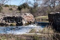 Old Mission Dam with Waterfall in San Diego Royalty Free Stock Photo