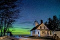 Old Mission Lighthouse with Auroras