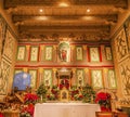 Old Mission Santa Ines Solvang California Basilica Altar Cross Royalty Free Stock Photo