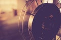 old 35mm film wound on a reel. vintage dusty still life Royalty Free Stock Photo