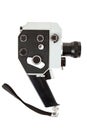 Old 8mm movie camera on white Royalty Free Stock Photo