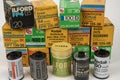 Old 35mm photo film Royalty Free Stock Photo