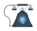 Old mobile phone retro vector illustration. Royalty Free Stock Photo