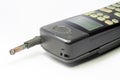 Old mobile phone on white background Royalty Free Stock Photo