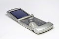Old mobile phone on white background Royalty Free Stock Photo