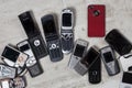 Old Mobile Phones - Cell Phones Royalty Free Stock Photo