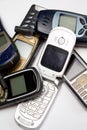 Old mobile phones II Royalty Free Stock Photo