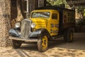 Old model Chevrolet pickup truck. Vintage car style.