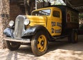 Old model Chevrolet pickup truck. Vintage car style.