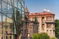 Old and modern architecture in Gyumri