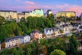 Old and modern architecture in Luxembourg city Royalty Free Stock Photo