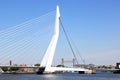 Old and modern bridge in dutch city of Rotterdam Royalty Free Stock Photo