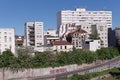 Old and modern buiding in paris city