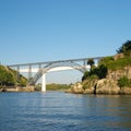 Old and modern railway bridges in Porto, Portugal Royalty Free Stock Photo