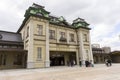 The old Mojiko station building with blue sky in Kitakyushu, Japan. Royalty Free Stock Photo