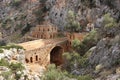 Old monastery with bridge Royalty Free Stock Photo