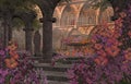 Old Monastery Garden Courtyard Royalty Free Stock Photo