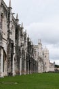 Vertical view of facade of an old monastery, Lisbon Portugal Royalty Free Stock Photo